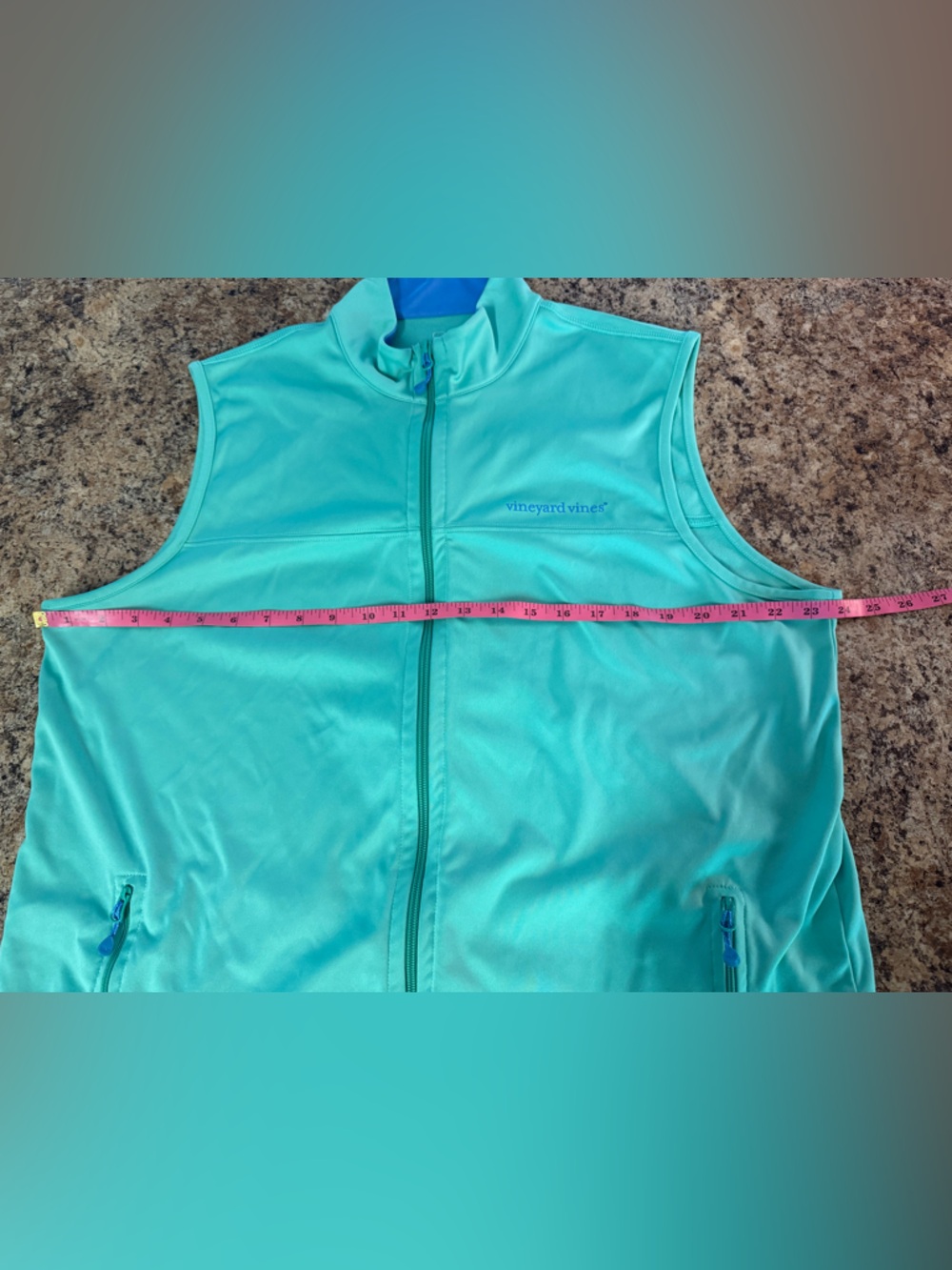 Vineyard Vines Men's Stillwater Performance Golf Vest Mint Green Large Preppy - Picture 4 of 7
